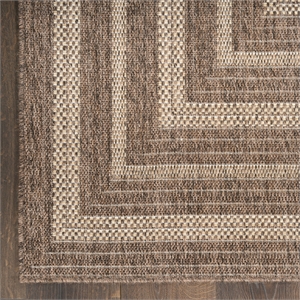 Nourison Home Tulum 5' x 7' Fabric Brown Area Rug