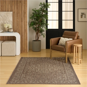 Nourison Home Tulum 5' x 7' Fabric Brown Area Rug