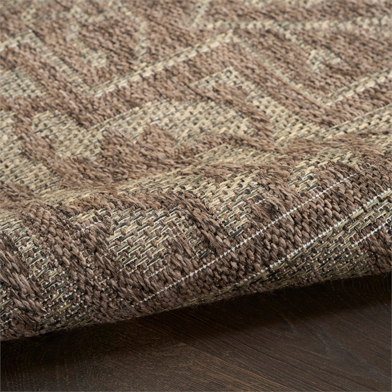 Nourison Home Tulum 5' x 7' Fabric Brown Area Rug