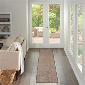 Nourison Home Tulum 3' x 5' Fabric Brown Area Rug