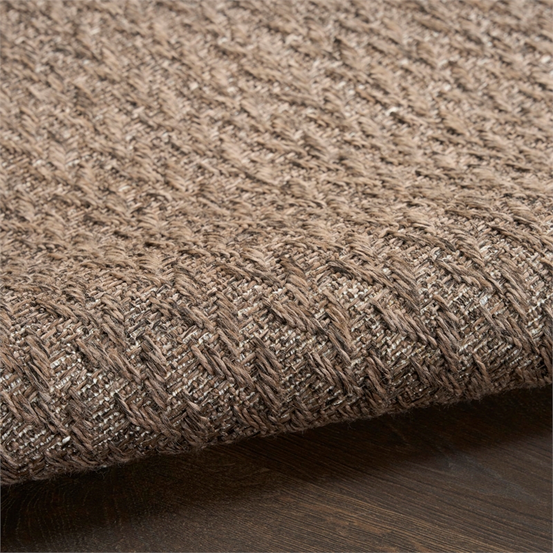 Nourison Home Tulum 4' x 6' Fabric Brown Area Rug