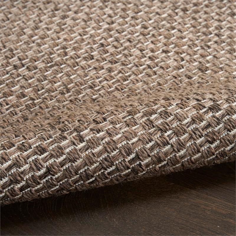 Nourison Home Tulum 4' x 6' Fabric Brown Area Rug