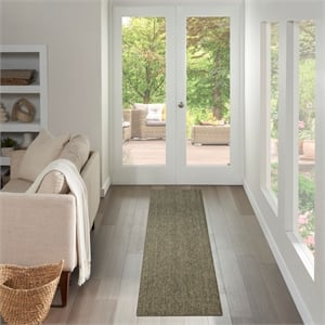 Nourison Home Tulum 3' x 5' Fabric Olive Area Rug