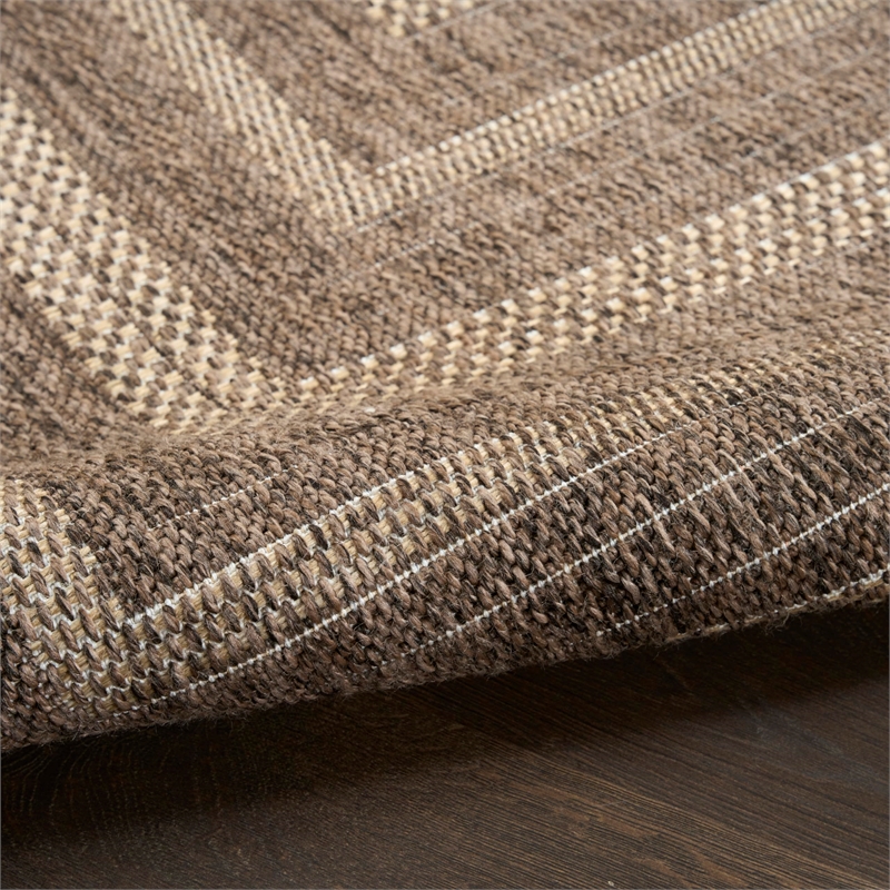 Nourison Home Tulum 4' x 6' Fabric Brown Area Rug
