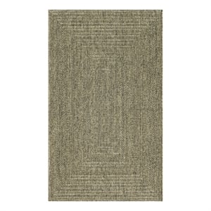 Nourison Home Tulum 3' x 5' Fabric Olive Area Rug