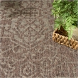Nourison Home Tulum 4' x 6' Fabric Brown Area Rug