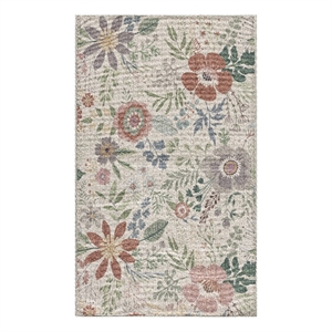 Nourison Home Nourison Washables 2' x 3' Polyester Cream Multicolor Area Rug