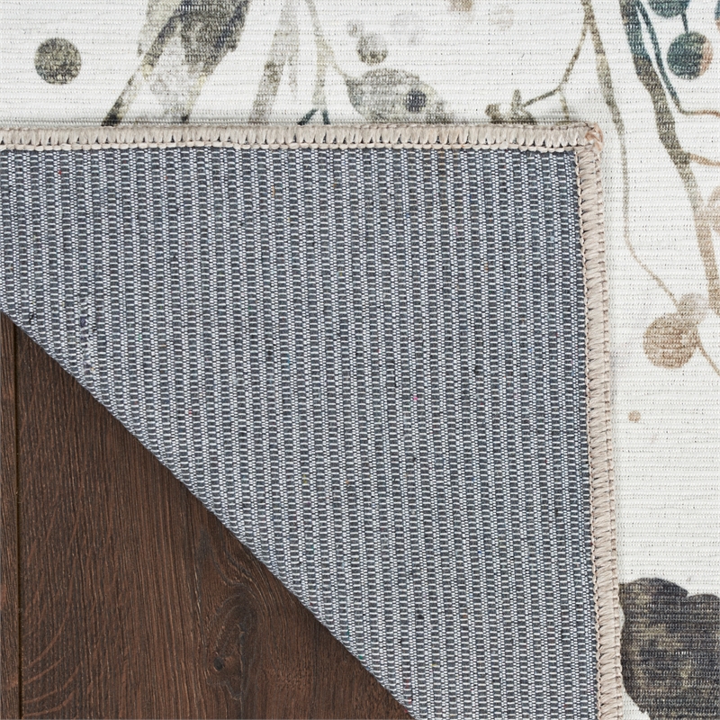 Nourison Home Nourison Washables 2' x 3' Polyester Ivory Multicolor Area Rug