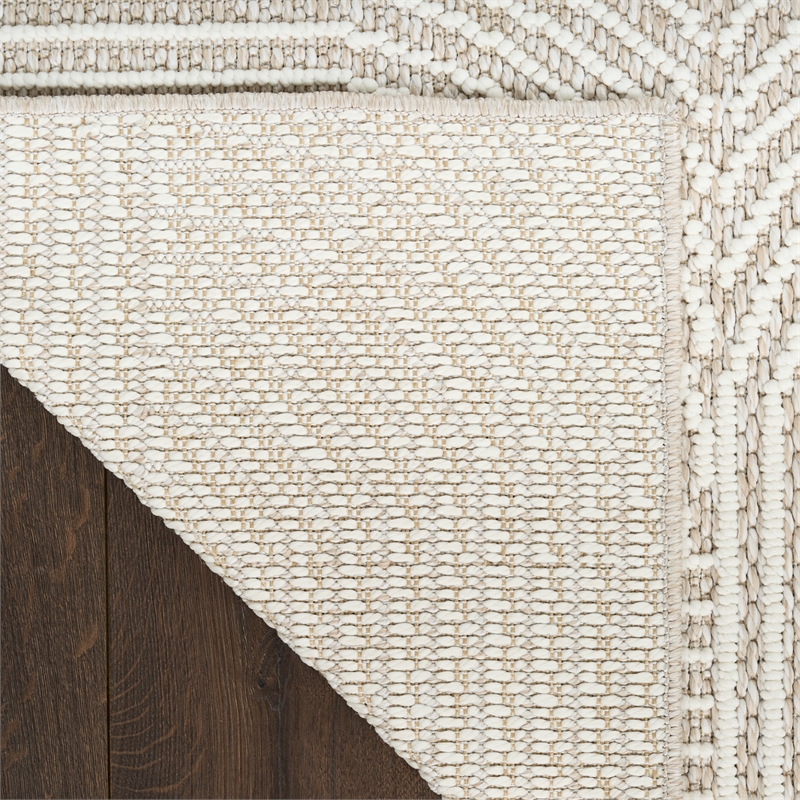 Nourison Home Textured Home 8' x 10' Polyester Beige Ivory Area Rug