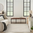 Nourison Home Textured Home 8' x 10' Polyester Beige Ivory Area Rug