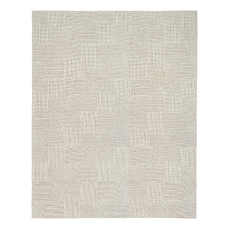 Nourison Home Textured Home 8' x 10' Polyester Beige Ivory Area Rug