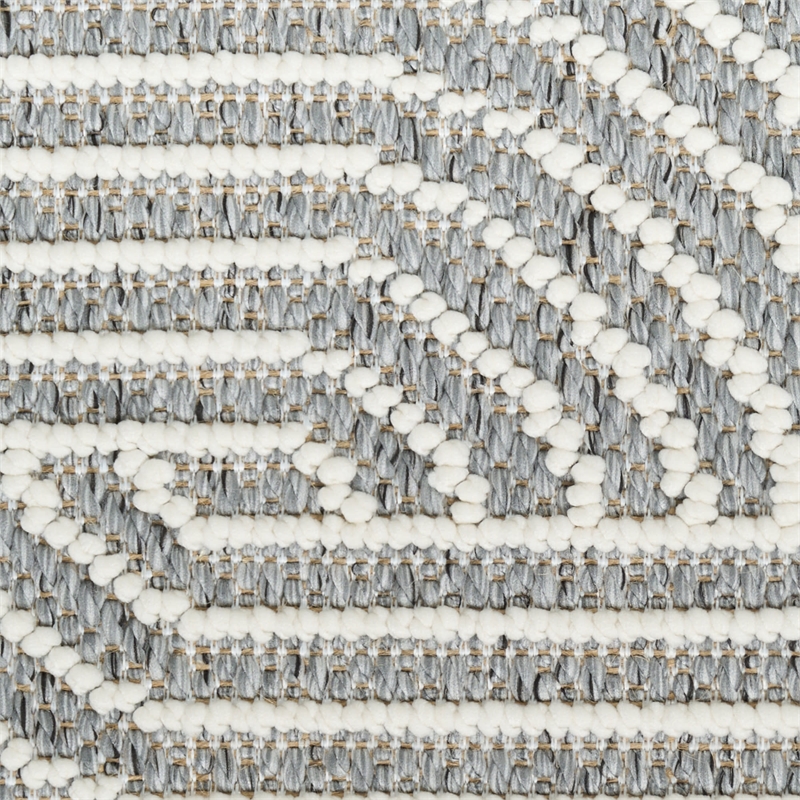 Nourison Home Textured Home 8' x 10' Polyester Charcoal Ivory Area Rug