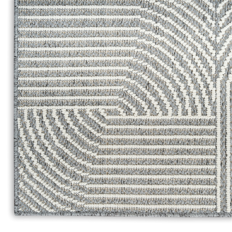 Nourison Home Textured Home 8' x 10' Polyester Charcoal Ivory Area Rug