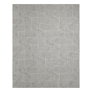 Nourison Home Textured Home 8' x 10' Polyester Charcoal Ivory Area Rug