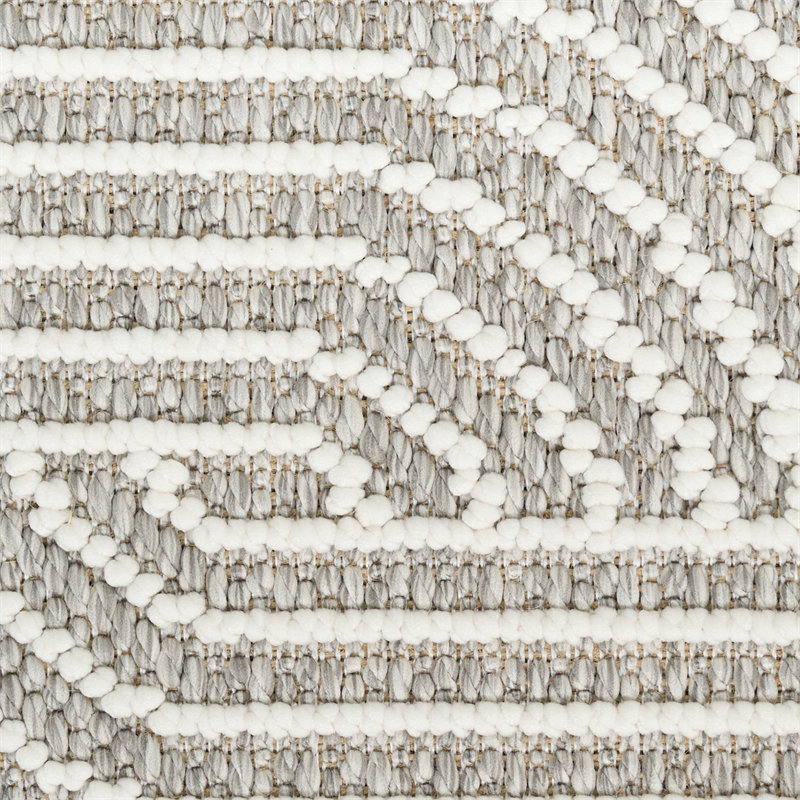 Nourison Home Textured Home 8' x 10' Polyester Grey Ivory Area Rug