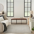 Nourison Home Textured Home 8' x 10' Polyester Grey Ivory Area Rug