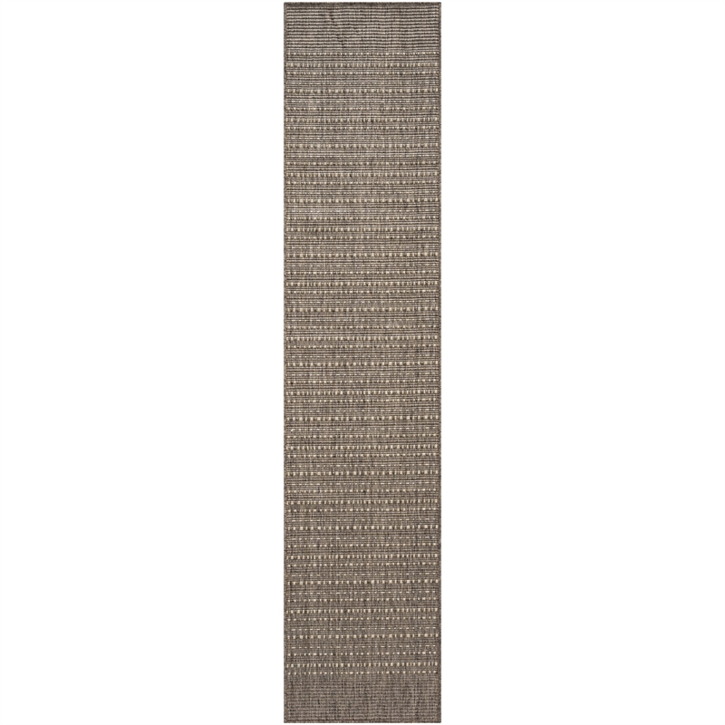 Nourison Home Tulum 6' Runner Fabric Brown Area Rug