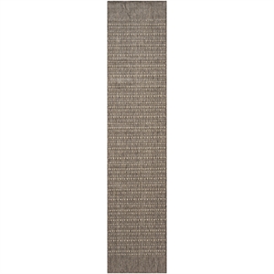 Nourison Home Tulum 6' Runner Fabric Brown Area Rug