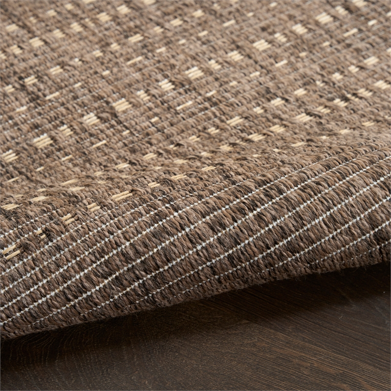 Nourison Home Tulum 6' Runner Fabric Brown Area Rug