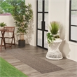 Nourison Home Tulum 6' Runner Fabric Brown Area Rug
