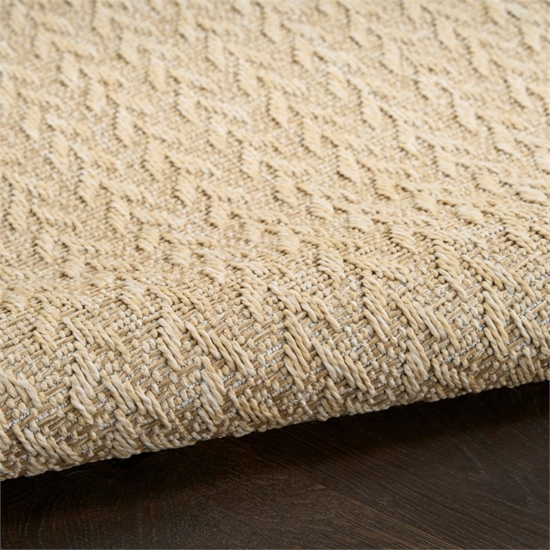 Nourison Home Tulum 6' Runner Fabric Cream Area Rug