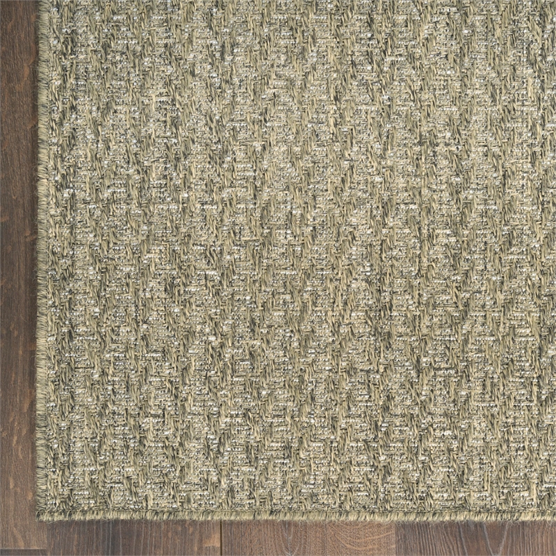 Nourison Home Tulum 4' x 6' Fabric Olive Area Rug