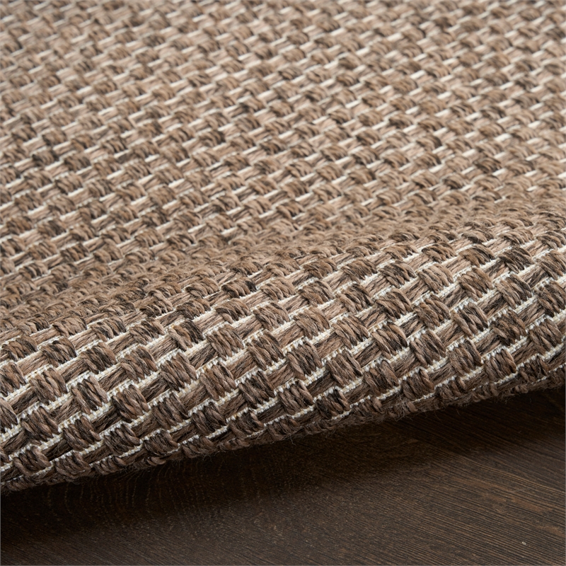 Nourison Home Tulum 6' Runner Fabric Brown Area Rug
