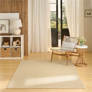 Nourison Home Tulum 4' x 6' Fabric Cream Area Rug