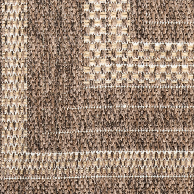 Nourison Home Tulum 6' Runner Fabric Brown Area Rug