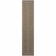 Nourison Home Tulum 6' Runner Fabric Brown Area Rug