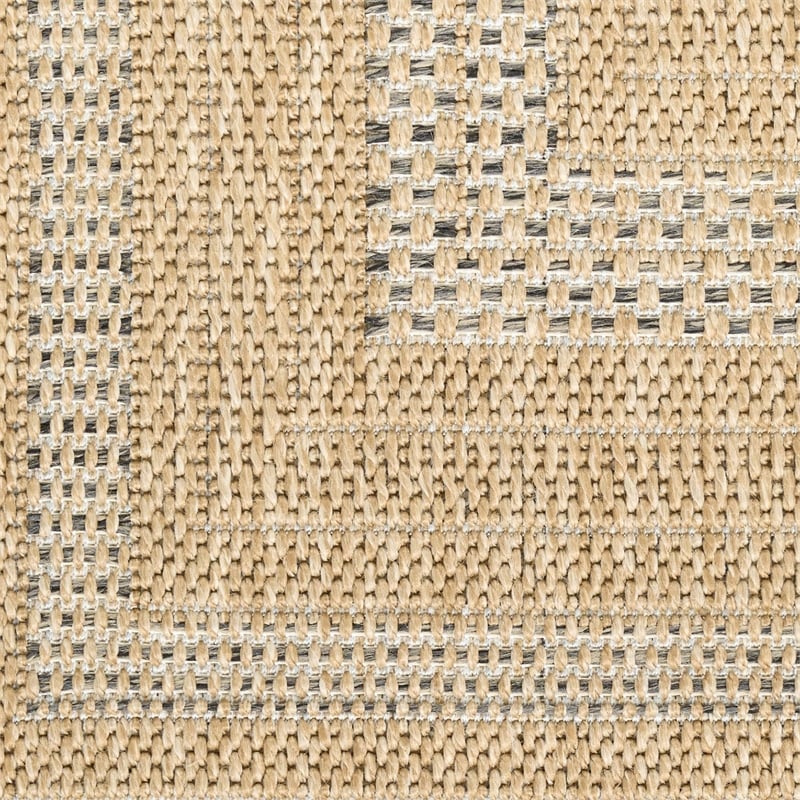 Nourison Home Tulum 4' x 6' Fabric Taupe Grey Area Rug