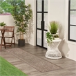 Nourison Home Tulum 8' x Round Fabric Brown Area Rug