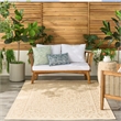 Nourison Home Tulum 4' x 6' Fabric Cream Area Rug