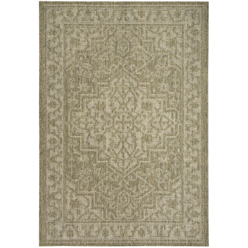 Nourison Home Tulum 4' x 6' Fabric Olive Area Rug
