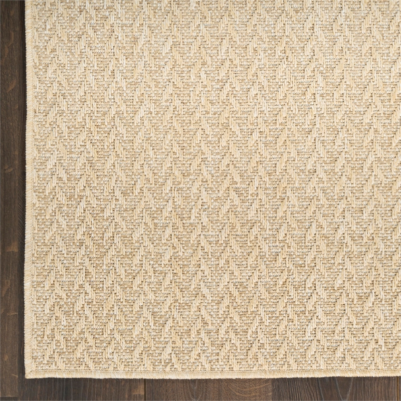 Nourison Home Tulum 5' x 7' Fabric Cream Area Rug