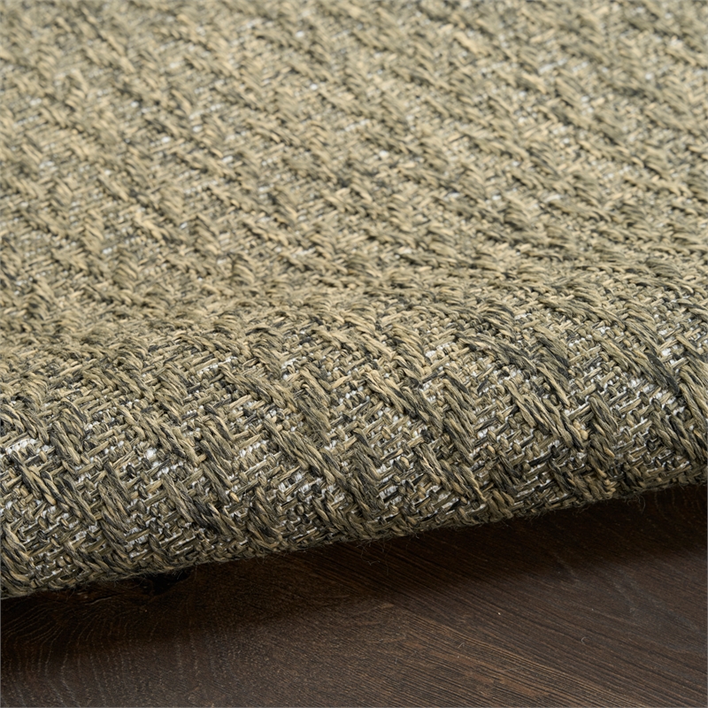 Nourison Home Tulum 5' x 7' Fabric Olive Area Rug