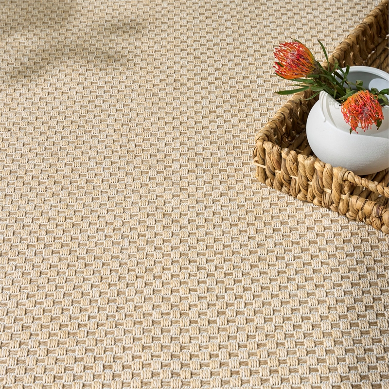 Nourison Home Tulum 5' x 7' Fabric Cream Area Rug