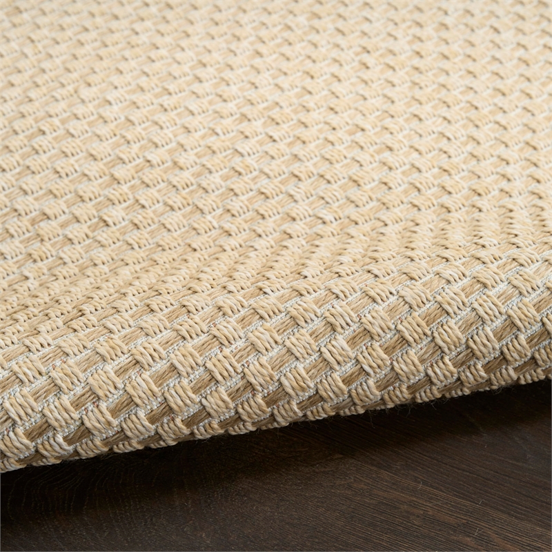 Nourison Home Tulum 5' x 7' Fabric Cream Area Rug