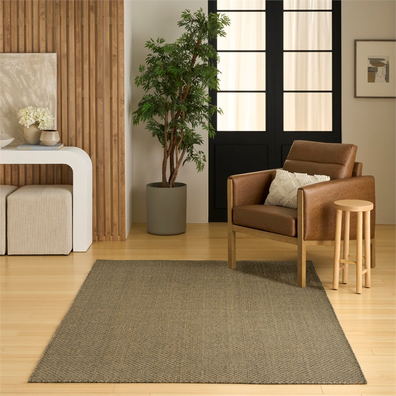 Nourison Home Tulum 5' x 7' Fabric Olive Area Rug