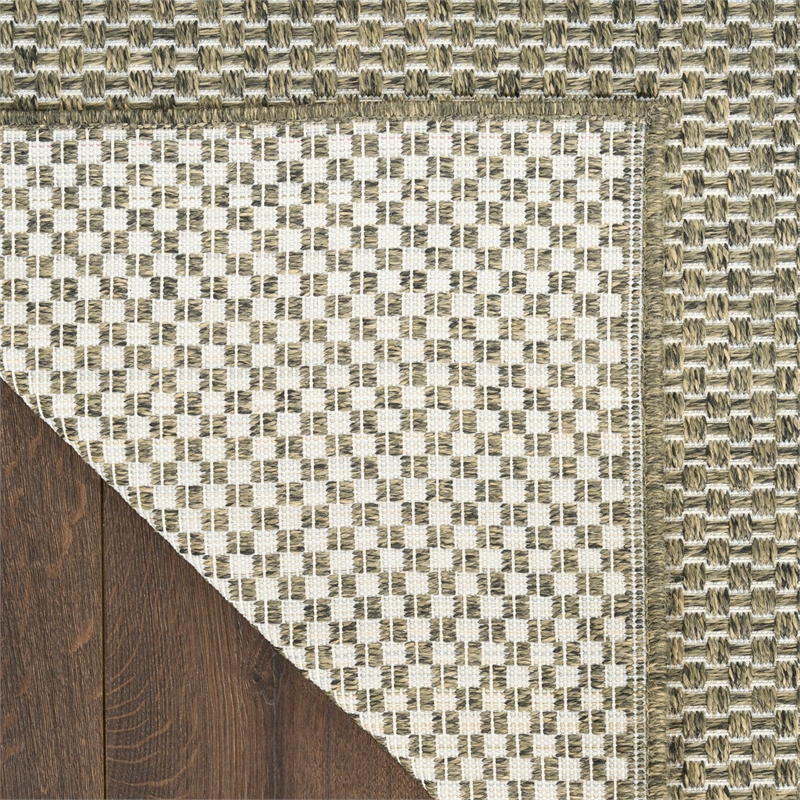 Nourison Home Tulum 5' x 7' Fabric Olive Area Rug