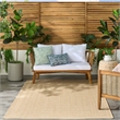 Nourison Home Tulum 5' x 7' Fabric Taupe Ivory Area Rug