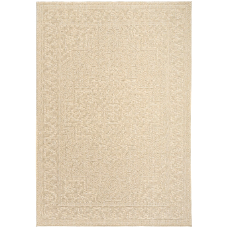 Nourison Home Tulum 5' x 7' Fabric Cream Area Rug