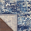 Nourison Home Grafix 9' x 12' Fabric Navy Blue Area Rug