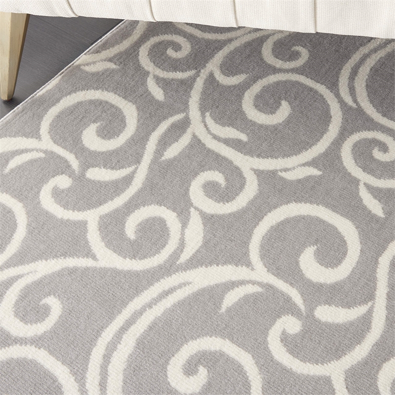 Nourison Home Grafix 9' x 12' Fabric Grey Area Rug