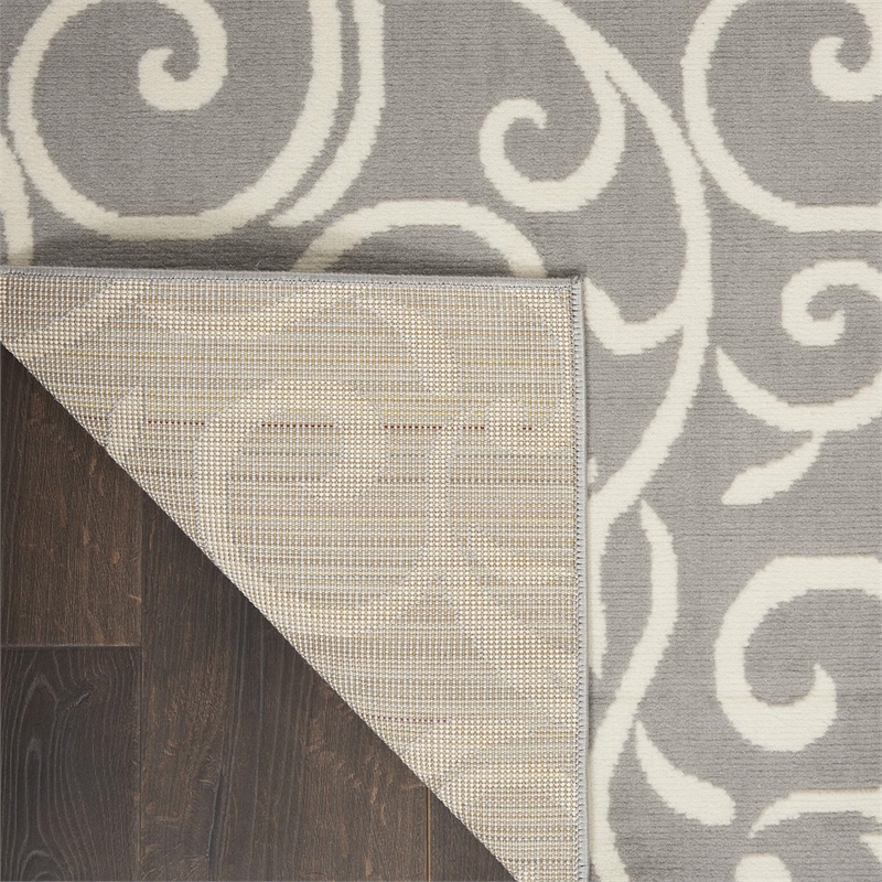 Nourison Home Grafix 9' x 12' Fabric Grey Area Rug