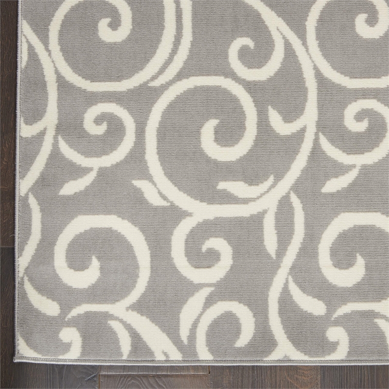 Nourison Home Grafix 9' x 12' Fabric Grey Area Rug