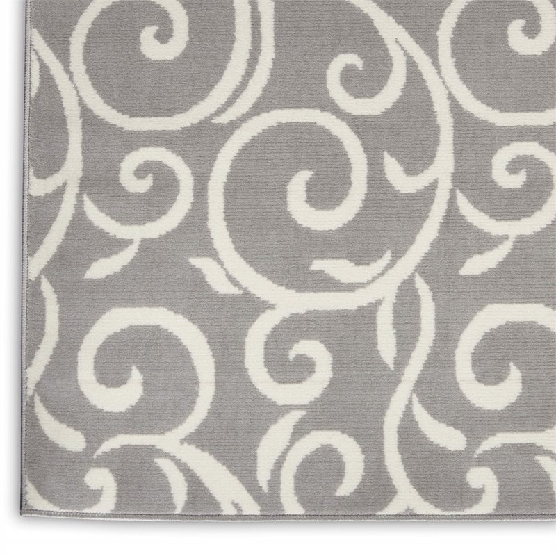 Nourison Home Grafix 9' x 12' Fabric Grey Area Rug