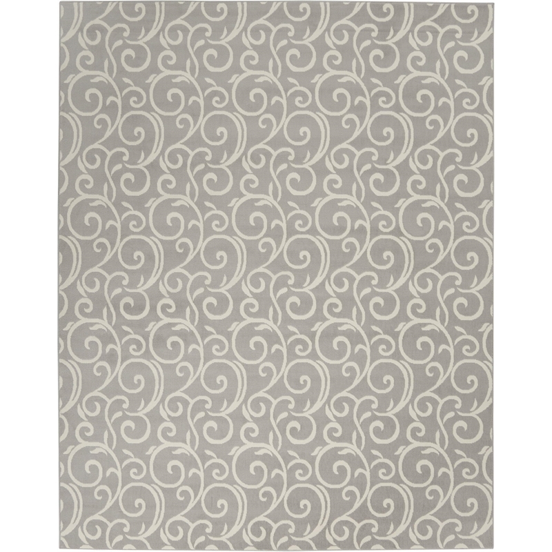 Nourison Home Grafix 9' x 12' Fabric Grey Area Rug