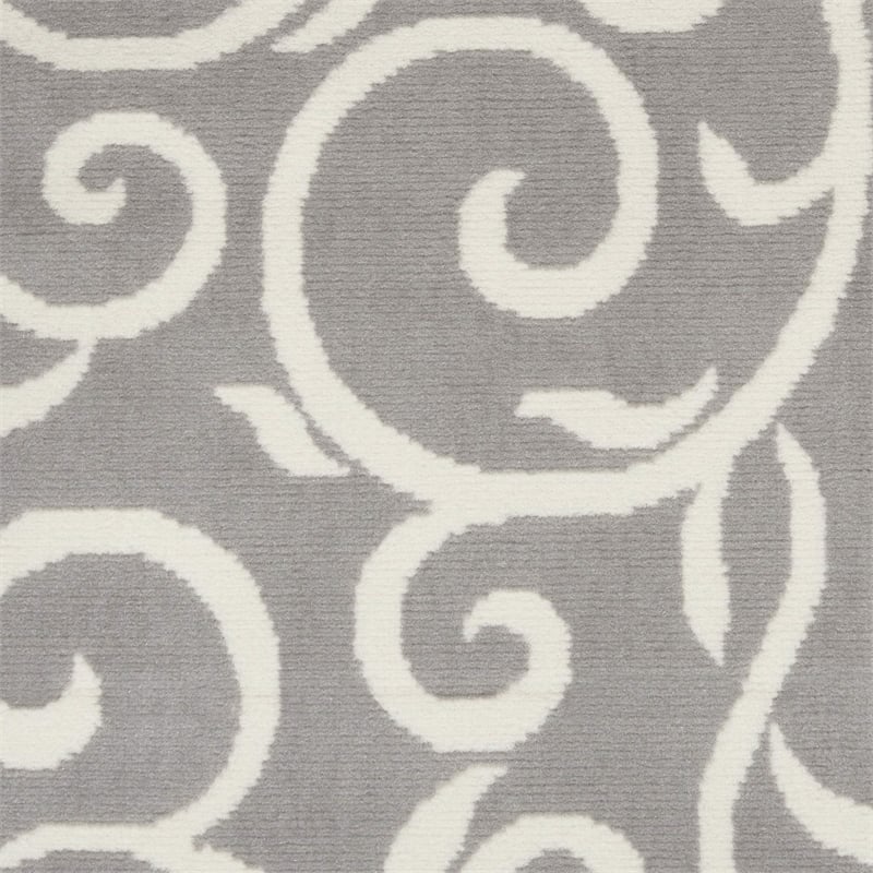 Nourison Home Grafix 9' x 12' Fabric Grey Area Rug