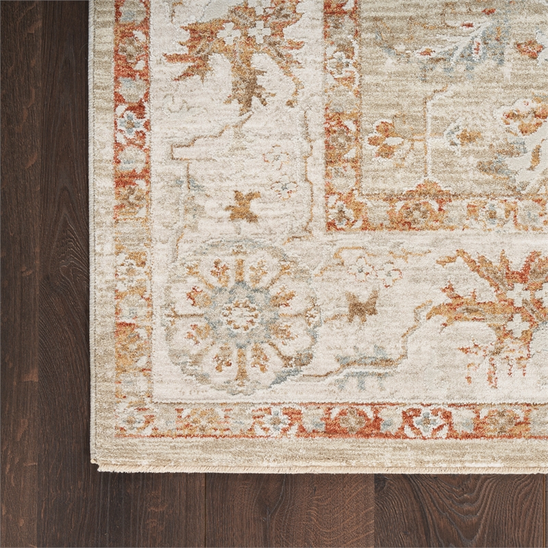 Nourison Home Asher 10' Runner Fabric Sage Ivory Area Rug